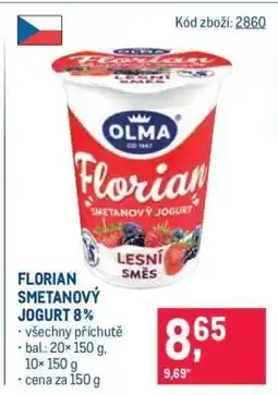 Makro Florian smetanový jogurt 8 % nabídka