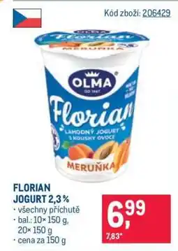 Makro Florian jogurt 2,3 % nabídka
