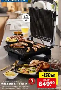 Lidl SILVERCREST KITCHEN TOOLS PANINI GRIL 2 V 1 - 2000 W nabídka