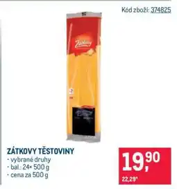 Makro Zátkovy těstoviny nabídka