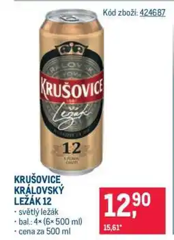 Makro Krušovice Královský ležák 12 nabídka