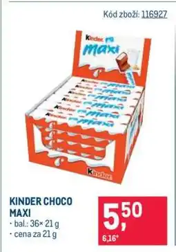 Makro Kinder Choco Maxi nabídka
