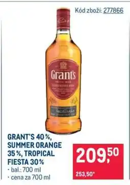 Makro GRANT’S 40 %, SUMMER ORANGE 35 %, TROPICAL FIESTA 30 % nabídka