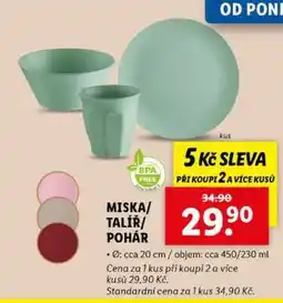 Lidl MISKA/TALÍŘ/POHÁR nabídka