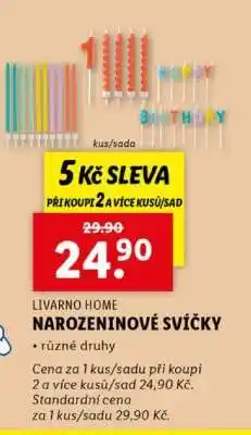 Lidl LIVARNO HOME NAROZENINOVÉ SVÍČKY nabídka
