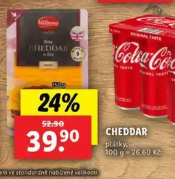 Lidl Milbona Selection Cheddar nabídka