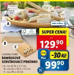 Lidl LIVARNO HOME BAMBUSOVÉ SERVÍROVACÍ PRKÉNKO nabídka