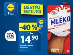 Lidl Pilos Trvanlivé mléko plnotučné 1L nabídka