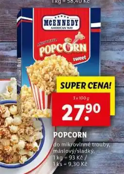 Lidl Popcorn nabídka