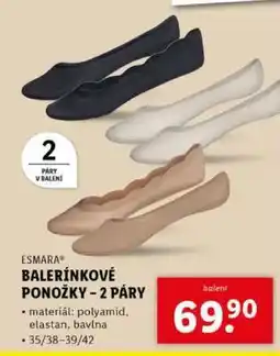 Lidl ESMARA BALERÍNKOVÉ PONOŽKY – 2 PÁRY nabídka