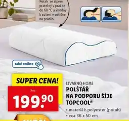 Lidl LIVARNO HOME POLŠTÁŘ NA PODPORU ŠÍJE TOPCOOL nabídka