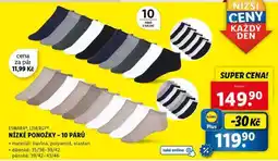 Lidl ESMARA /LIVERGY NÍZKÉ PONOŽKY - 10 PÁRŮ nabídka
