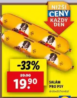 Lidl Salám pro psy nabídka