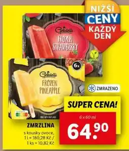 Lidl Gelatelli Frozen Strawberry a Frozen Pineapple nabídka