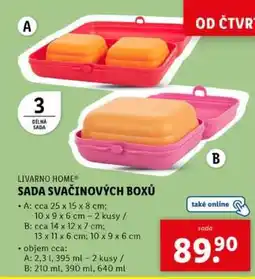 Lidl LIVARNO HOME SADA SVAČINOVÝCH BOXŮ nabídka