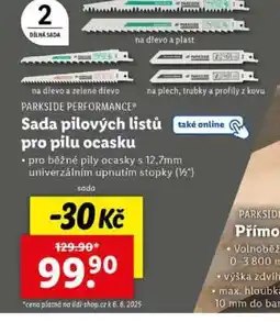 Lidl PARKSIDE PERFORMANCE Sada pilových listů pro pilu ocasku nabídka
