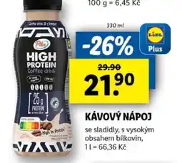 Lidl Pilos High Protein Coffee drink nabídka