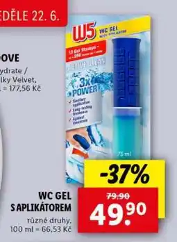 Lidl W5 WC Gel s aplikátorem nabídka