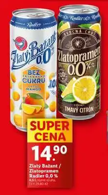 Lidl Zlatý Bažant / Zlatopramen Radler 0,0 % nabídka