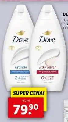Lidl Dove Hydrate/Silky Velvet Body Wash nabídka