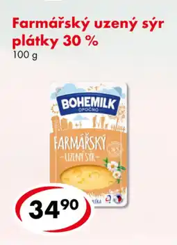 CBA Farmářský uzený sýr plátky 30% nabídka