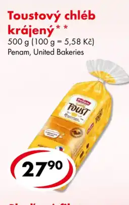 CBA PENAM Toustový chléb krájený nabídka