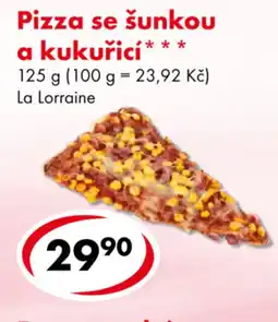CBA Pizza se šunkou a kukuřicí nabídka