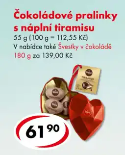 CBA Čokoládové pralinky s náplní tiramisu nabídka