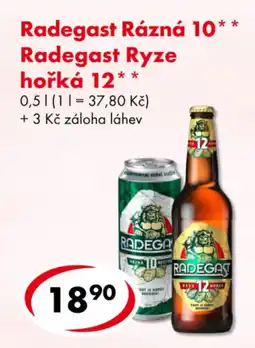 CBA Radegast Rázná 10* Radegast Ryze hořká 12 nabídka