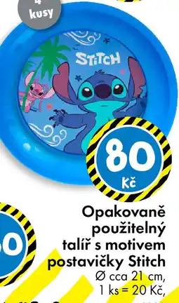 TEDi Opakovaně použitelný talíř s motivem postavičky Stitch nabídka