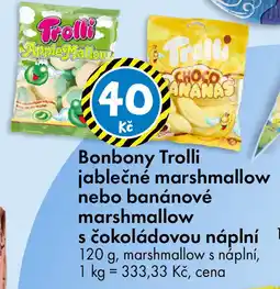 TEDi TROLLI Bonbony Trolli jablečné marshmallow nebo banánové marshmallow s čokoládovou náplní nabídka