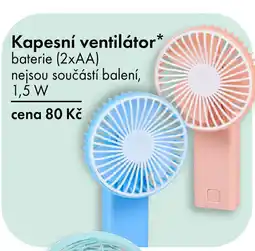 TEDi Kapesní ventilátor nabídka