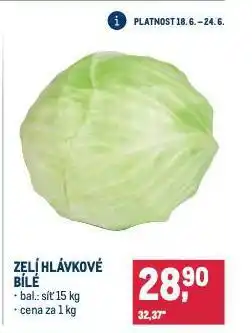 Makro Zelí hlávkové bílé nabídka