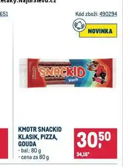 Makro Kmotr snackid nabídka