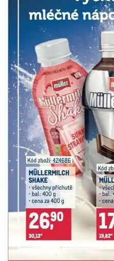Makro Müllermilch shake nabídka