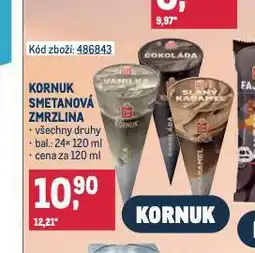 Makro Kornuk smetanová zmrzlina nabídka