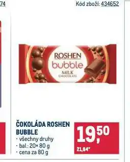 Makro Čokoláda roshen bubble nabídka