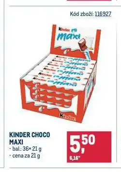 Makro Kinder choco maxi nabídka