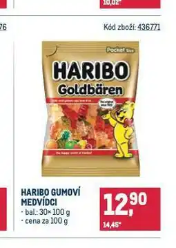 Makro Haribo gumoví medvídci nabídka