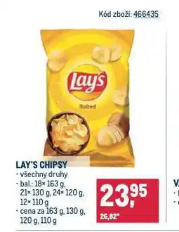 Makro Lay's chipsy nabídka