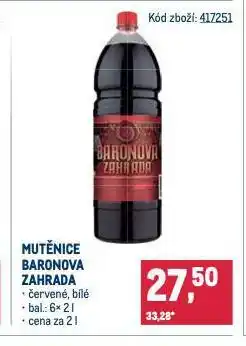 Makro Mutěnice baronova zahrada nabídka