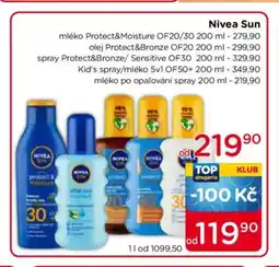 TOP drogerie Nivea Sun nabídka