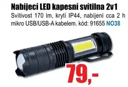 EVA Nabíjecí LED kapesní svítilna 2v1 nabídka