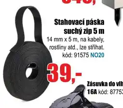 Stahovací páska suchý zip 5 m