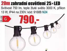EVA 20m zahradní osvětlení 25×LED nabídka