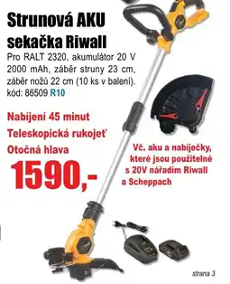 EVA Strunová AKU sekačka Riwall nabídka