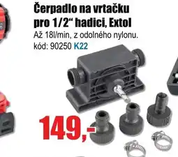 EVA Čerpadlo na vrtačku pro 1/2" hadici, Extol Až 181/min, z odolného nylonu. kód: 90250 K22 nabídka