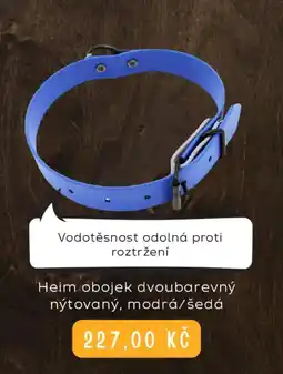 Zoohit Heim obojek dvoubarevný nýtovaný, modrá/šedá nabídka