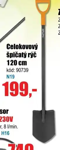 EVA Celokovový špičatý rýč 120 cm kód: 90739 N19 nabídka