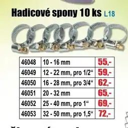 EVA Hadicové spony 10 ks L18 nabídka